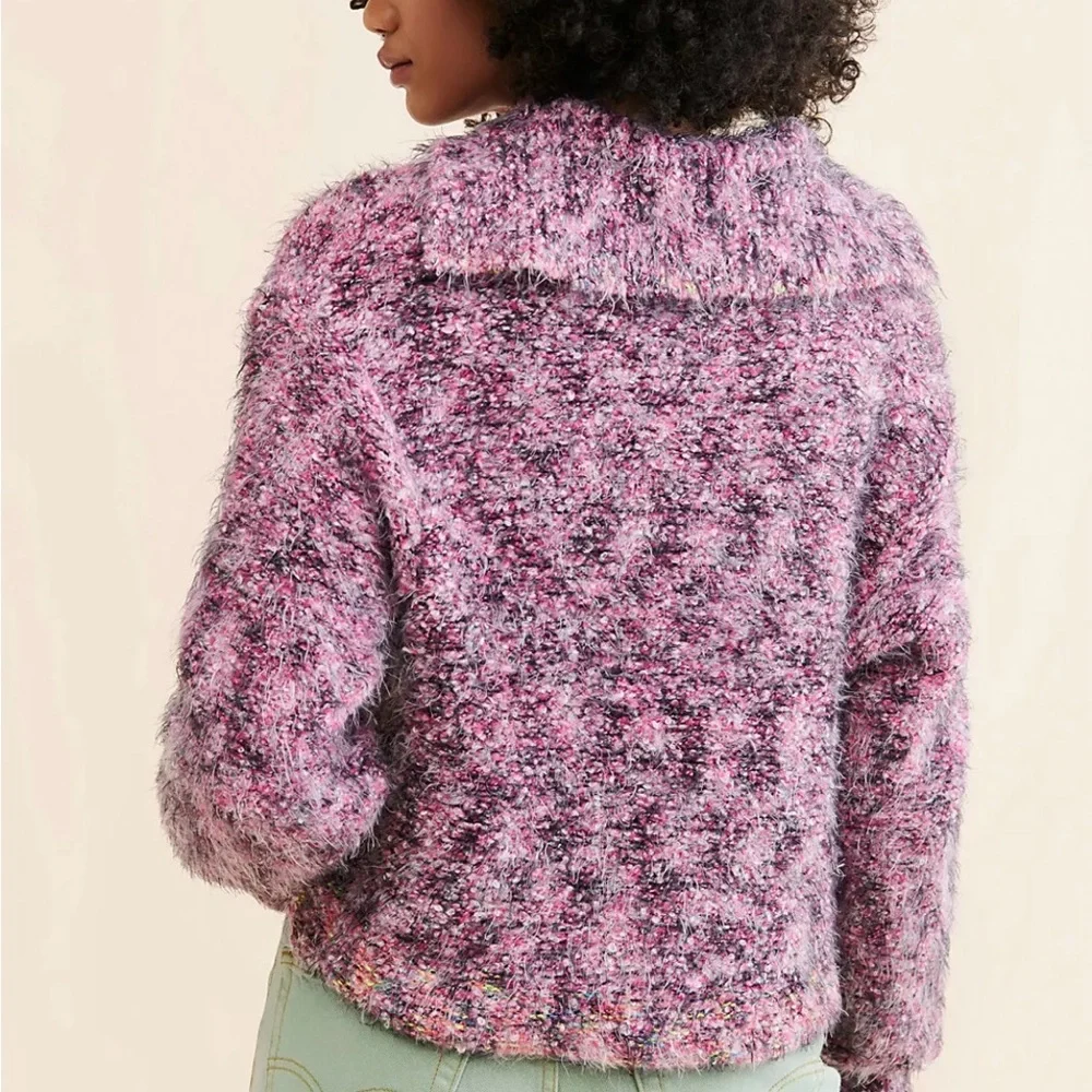 Free‎ People Purple Stellar V-Neck Sweater size Medium